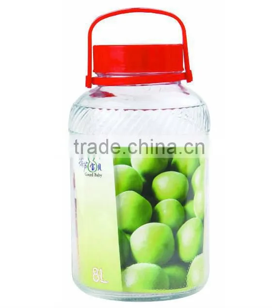air tight glass wine container /glass apothecary jar