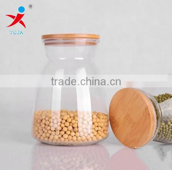 Wholsale High Quality Bamboo Plug Pyrex Glass Bottle
