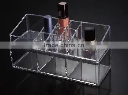 hot selling transparent heart design make up cosmetic display rack