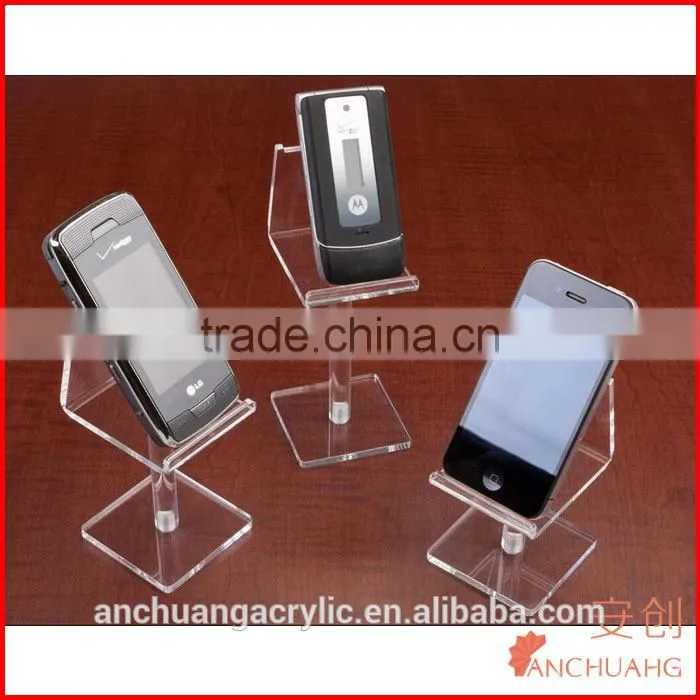 Clear Acrylic Cell Phone Risers, Set of 3