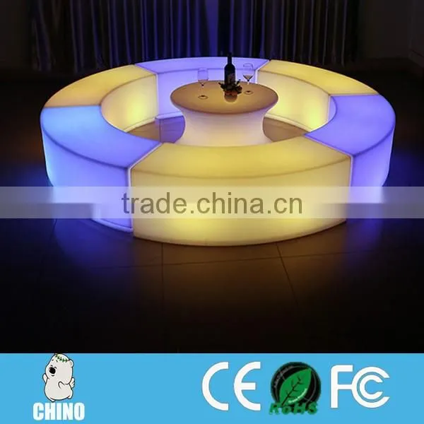 Long design Attractive led light up bench event & party chair cover