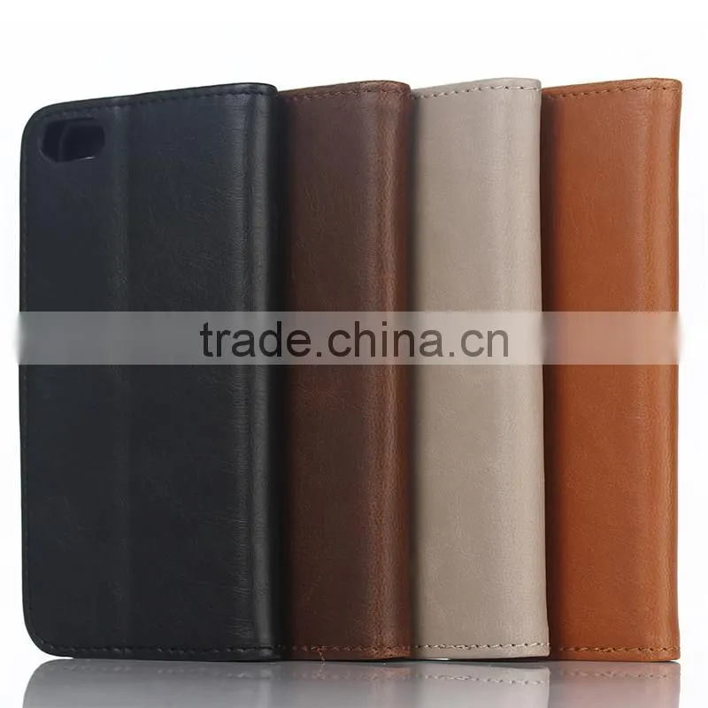 High quality crazy-horse PU card bumper/pocket cell phone case for Iphone