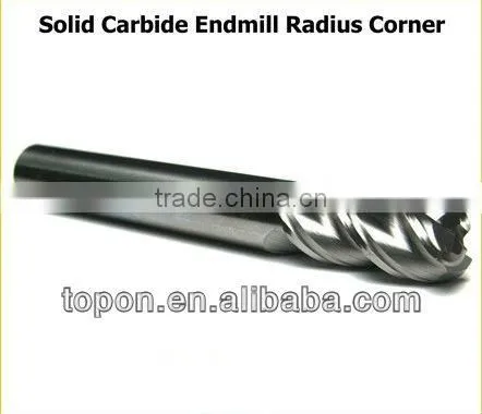 12mm carbide end mill 3 flutes corner radius profile cutter/cutting tool R2.5