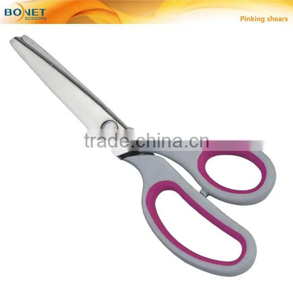 S21004 LFGB certificated 8-1/2" Pinking shears with plastic handle