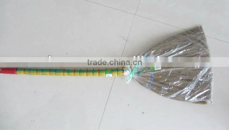 Korea new design natural silvergrass wooden handle broom