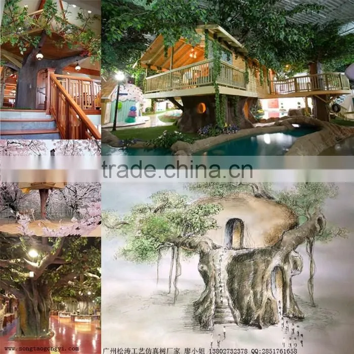 China manufacturer High-level design outdoor artificial tree house prefab house