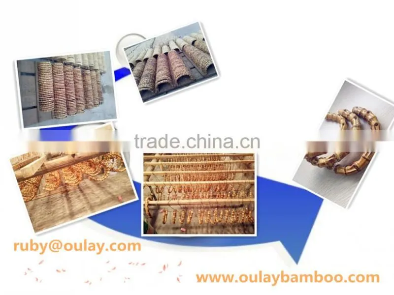 Natural bamboo handle for DIY bag