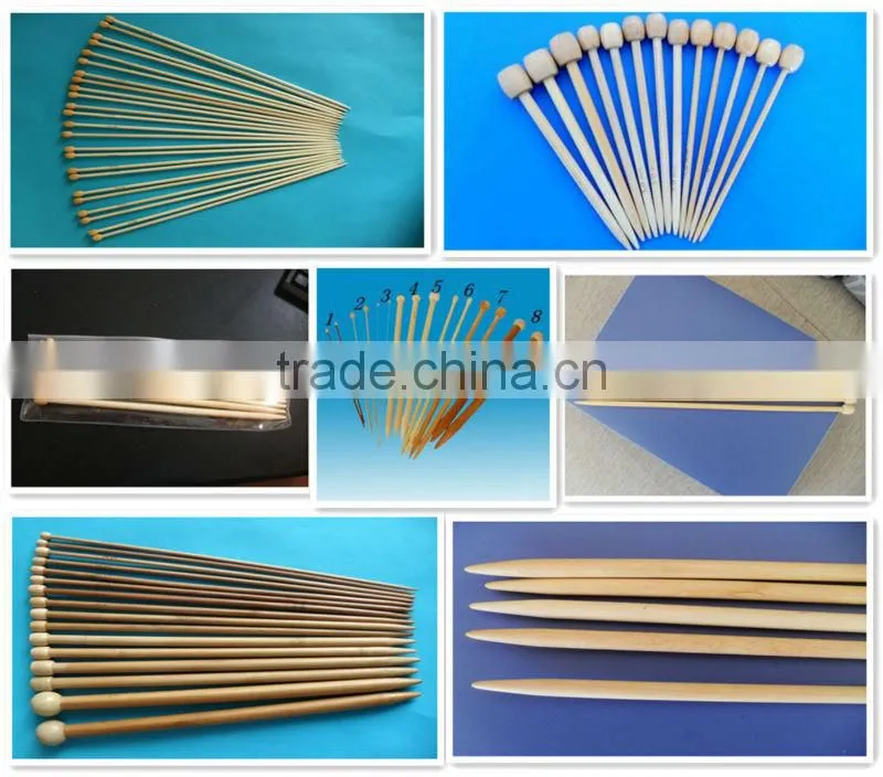 1 Pair/Pack Single Pointed Bamboo Knitting Needle