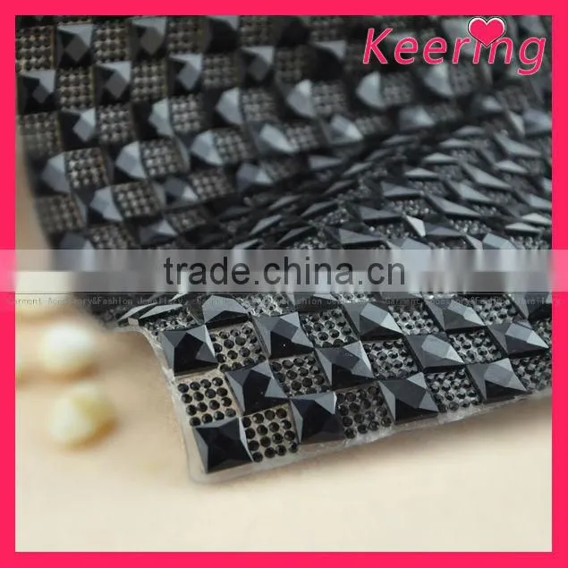 new arrive hot fix rhinestone mesh iron on mesh WRT-003
