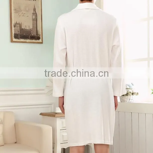 High quality couples waffle bathrobe,100 cotton bathrobe foe couple,white waffle ladies dressing gown