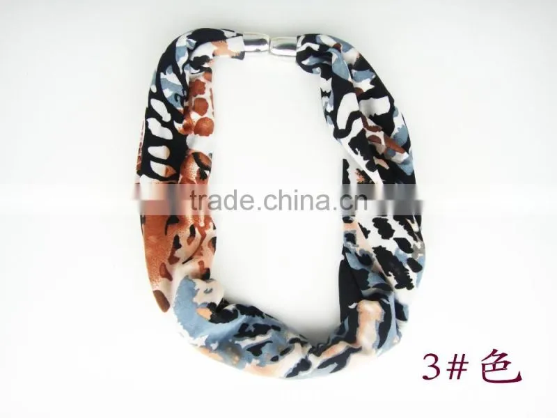 Customizable Digtial Printed Metal Tassel Charm Jewelry Scarves High End Long Wrapped Scarves Office Lady Costume Jewelry