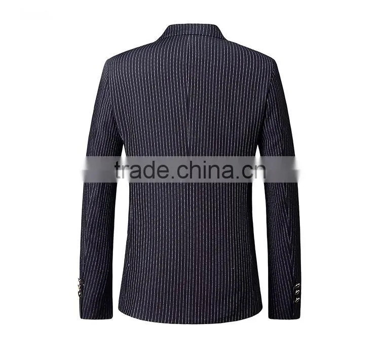European Men'S Stripe Arrow Lapel Fashion Suit Jacket Blazer For Men