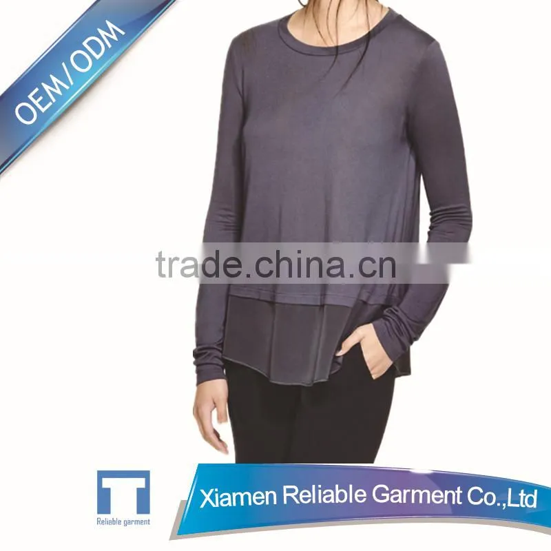 Top quality custom women long sleeve dress shirt made in china