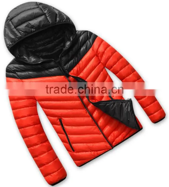 new design customize man quilted winter jacket thick warm down filled coats for men