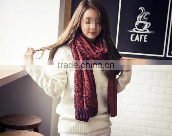 New style autumn and winter beautiful men and women acrylic couple scarfs korean style knitting scarf