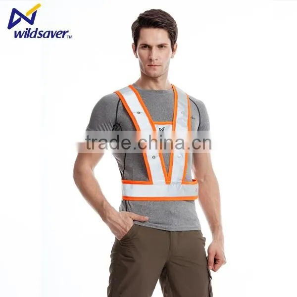 LED work wear uniform light up reflective for road traffic cleaning