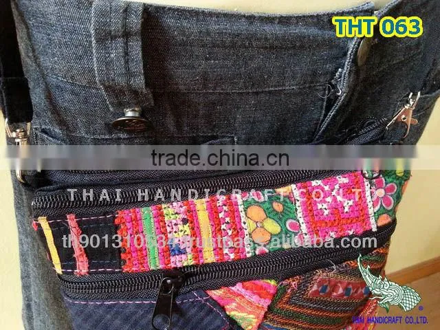 Thai Embroidered HMONG Hill Tribe Tote Hand Bag Shoulder Bag Cross Body Bag