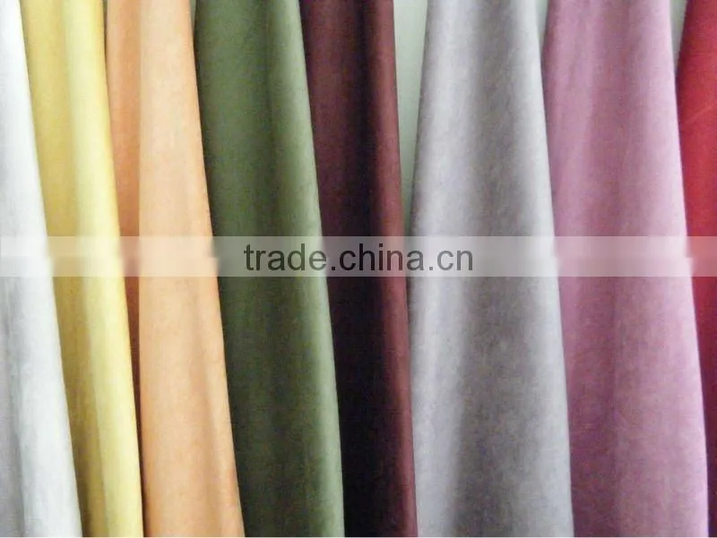 100%POLYESTER SUEDE 75Dx225D,57/58"FOR CLOTHES, SOFA AND CAR SEAT