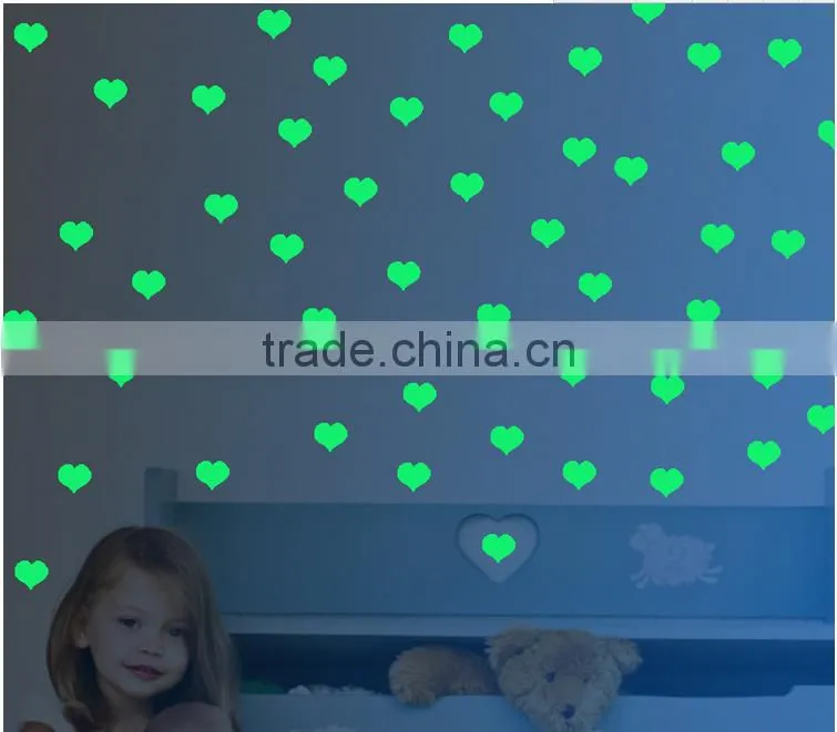 high fashion audit Christmas 3D Eco-friendly decorative removable glow in the dark star wall stickers