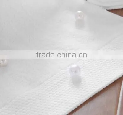 hotel white satin edge towel