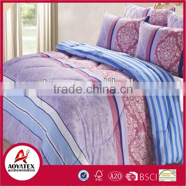 100 polyester microfiber bedding set,cheap polyester bedding quilts