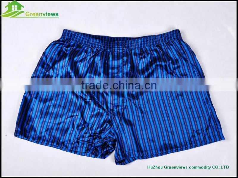 Silk fabric boxer sexy men underwear printing wholesale mens silk cheap underwear briefs boxers shorts GVYL0015