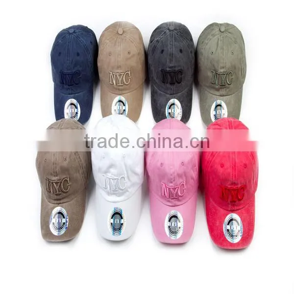 2014 New Fashion Washed baseball cap With NYC TH-621