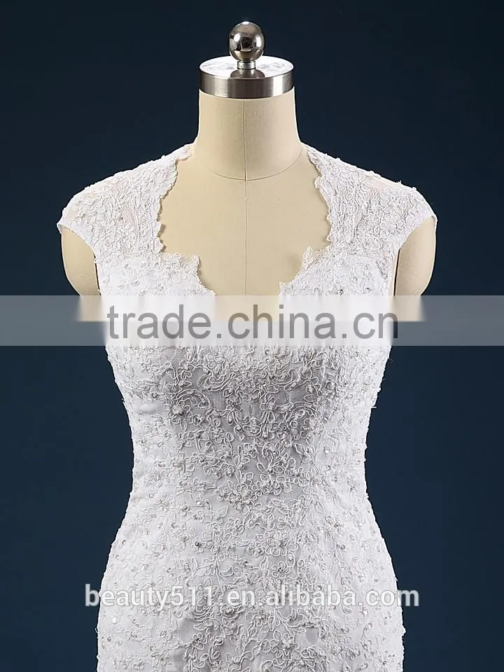 New Style Elegant A-Line sweatheart Neckline and Sleeveless Lace Wedding Dress AS41401