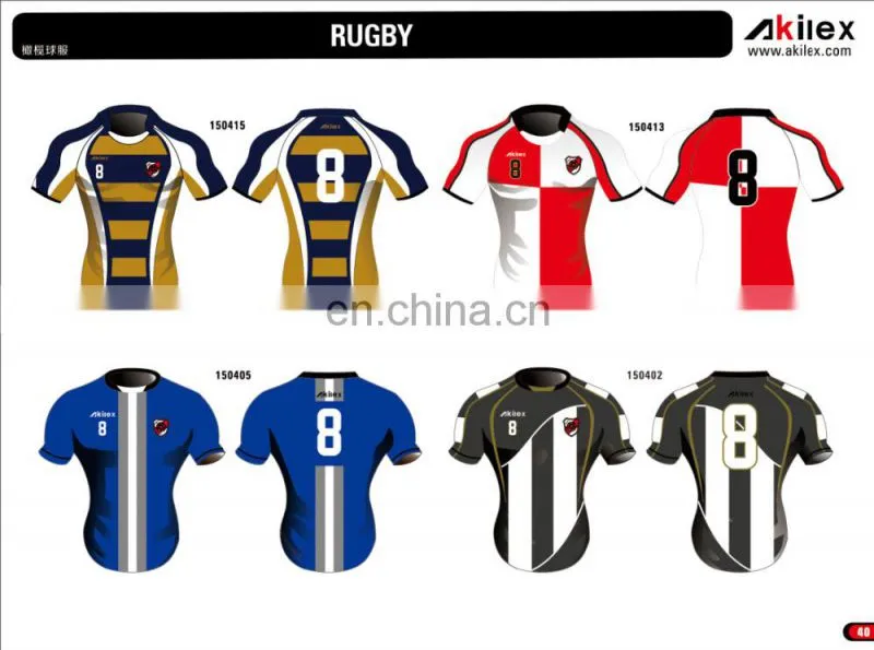 High quality durable tear resistance breathable rugby jerseys free custom