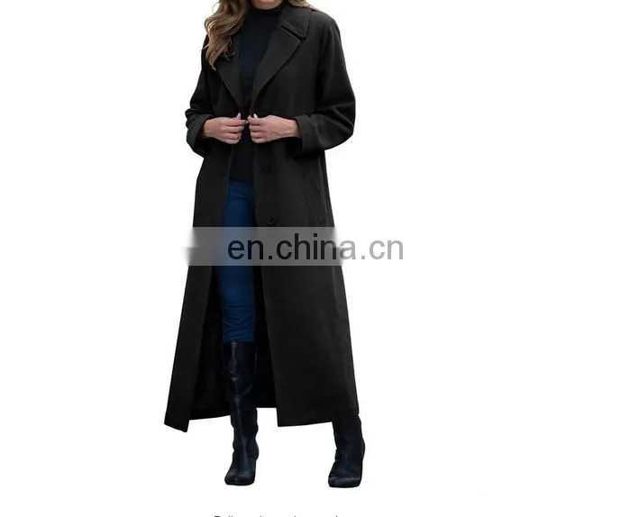 Top grade new fashion lady winter trench wool coat
