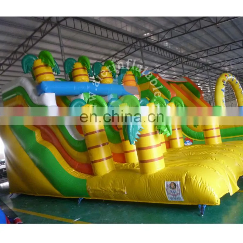Large amazing design inflatable jungle slide for kids,outdoor toys cheap inflatable slide for sale