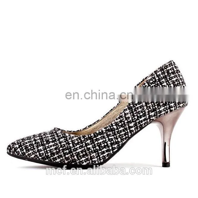 MCH-2398 New 2017 latest stylsish sweet white high heel ladies shoes with bowknot women pointed toe pumps shoes wholesale