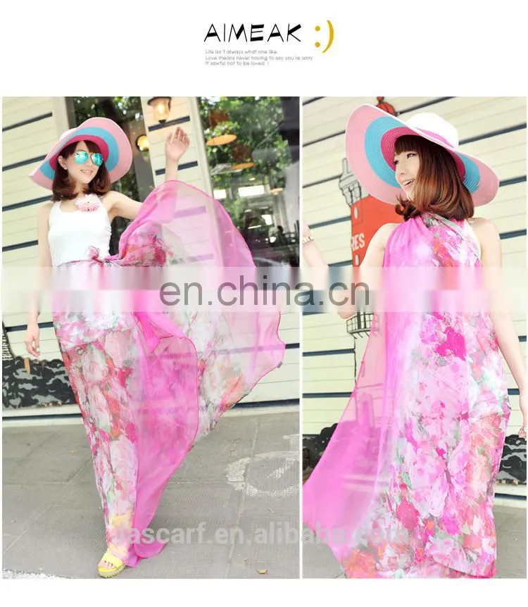 2015fashion style newest high quality silk crepe georgette digital printing scarfs(SP859L)