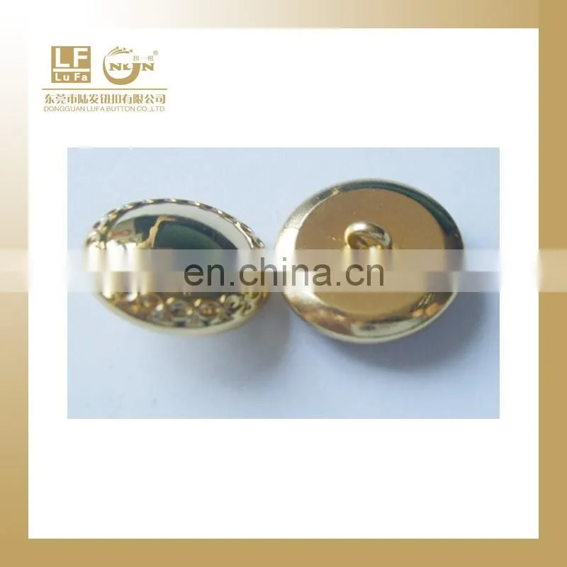 splendid gold hang plating crown metal button