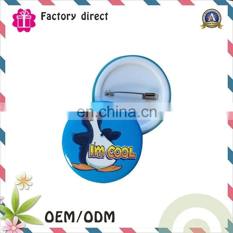 Cheap blank tinplate button pins material wholesale custom metal badge buttons