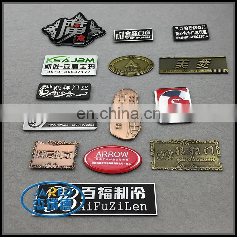 custom gold or silver color various shape metal tag
