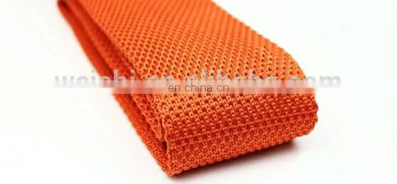 silk solid color knit tie for men