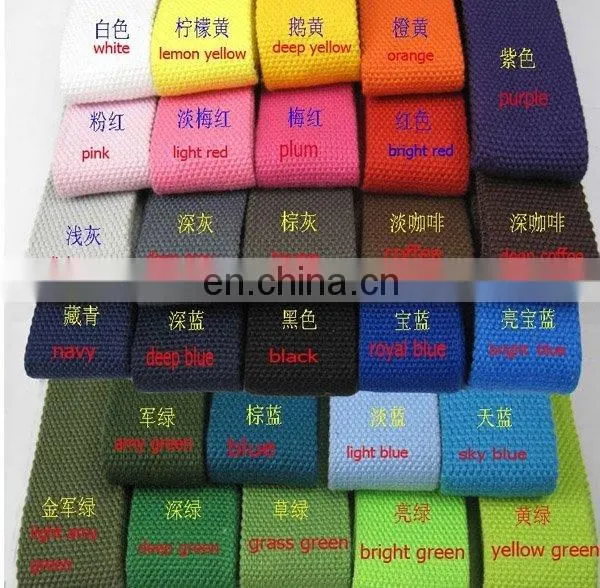 Custom brand logo polyester cotton webbing belt without buckle