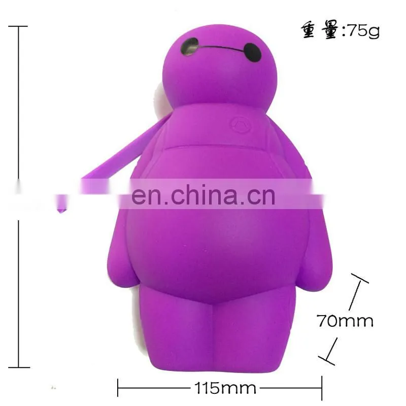 Cute Kawaii Baymax Shape Car Key Holder Promotion Girls Wallet Wristlet Fashion Ladies Mini Coin Purse