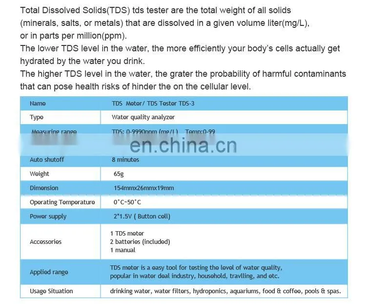 Heavy metals, total hardness and salinity tester portable water analyzer of water laboratory