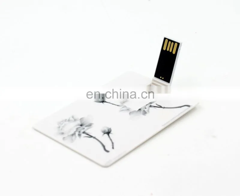 Shenzhen factory Credit Card USB Memory Sticks plastic usb card Flash Drive With Printing Logo