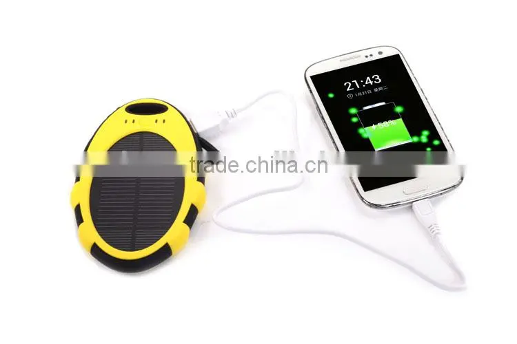 5000mah solar power bank,waterproof solar power bank charger