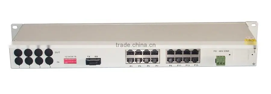 Baudcom supply 16 channel FXO FXS phone voice fiber multiplexer in stock