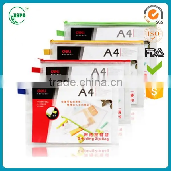 china gold supplier manufacturer price zipper pvc document storage organizer high quality packing bag
