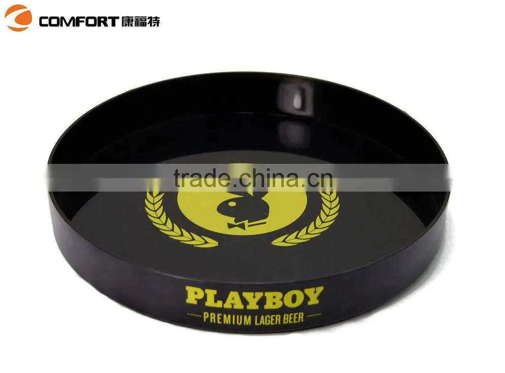 portable use plastic round large snack carrying tray