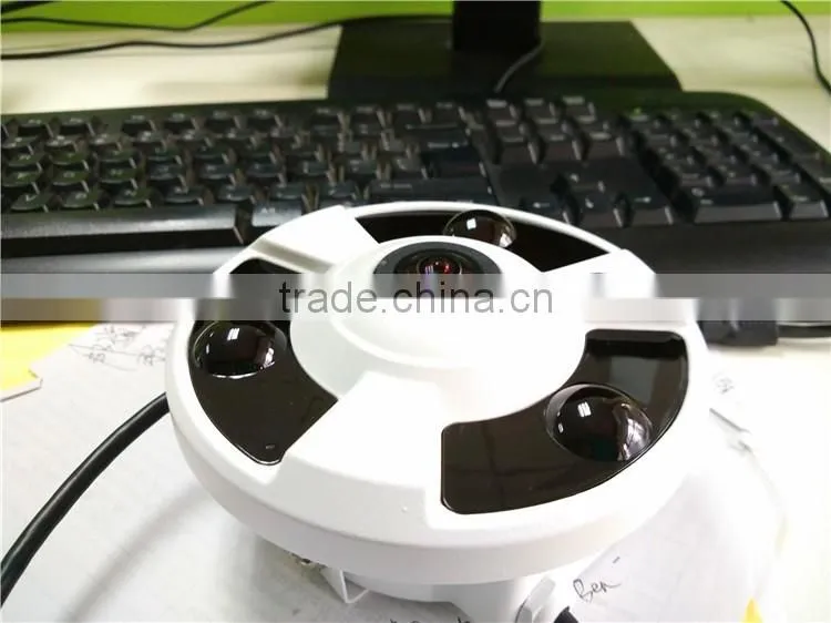 Ceiling Mount 2Mega Pixel Sony 1/2" CCD Sensor HD 1080P 360 Degree Fisheye IP Camera with 3PCS Array LEDs for 20M Night Vision