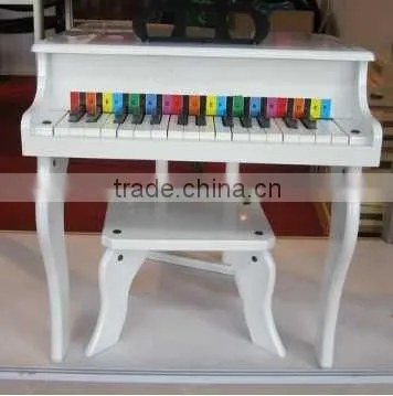 2016 Wholesale Musical Toys White Wooden Piano With 30 Keys New Style Piano For Kids Practice