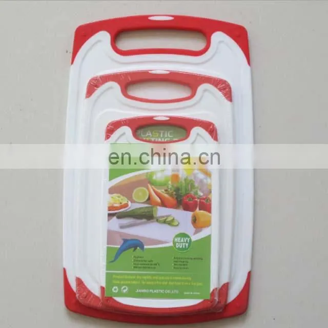Amazon Hot Sell Kitchen 3Pcs Plastic Chopping Cutting Board Sets