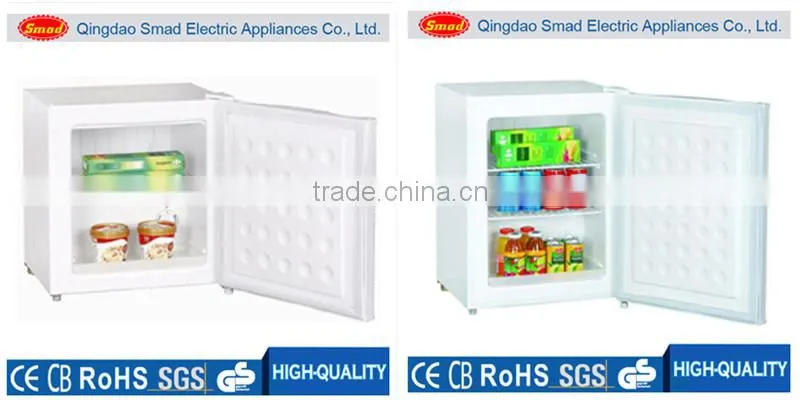 Top open sliding glass door chest freezer with two compartments