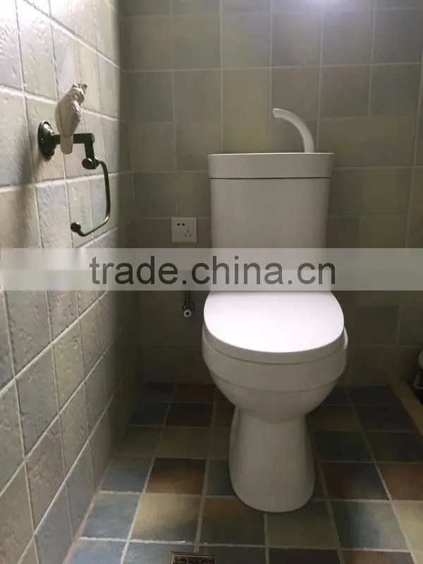 Two-piece New Toilet Tap Basin WC Pan S/P Trap Eco-friendly Water Saving Smart Toilet for Small Space WC-8004H
